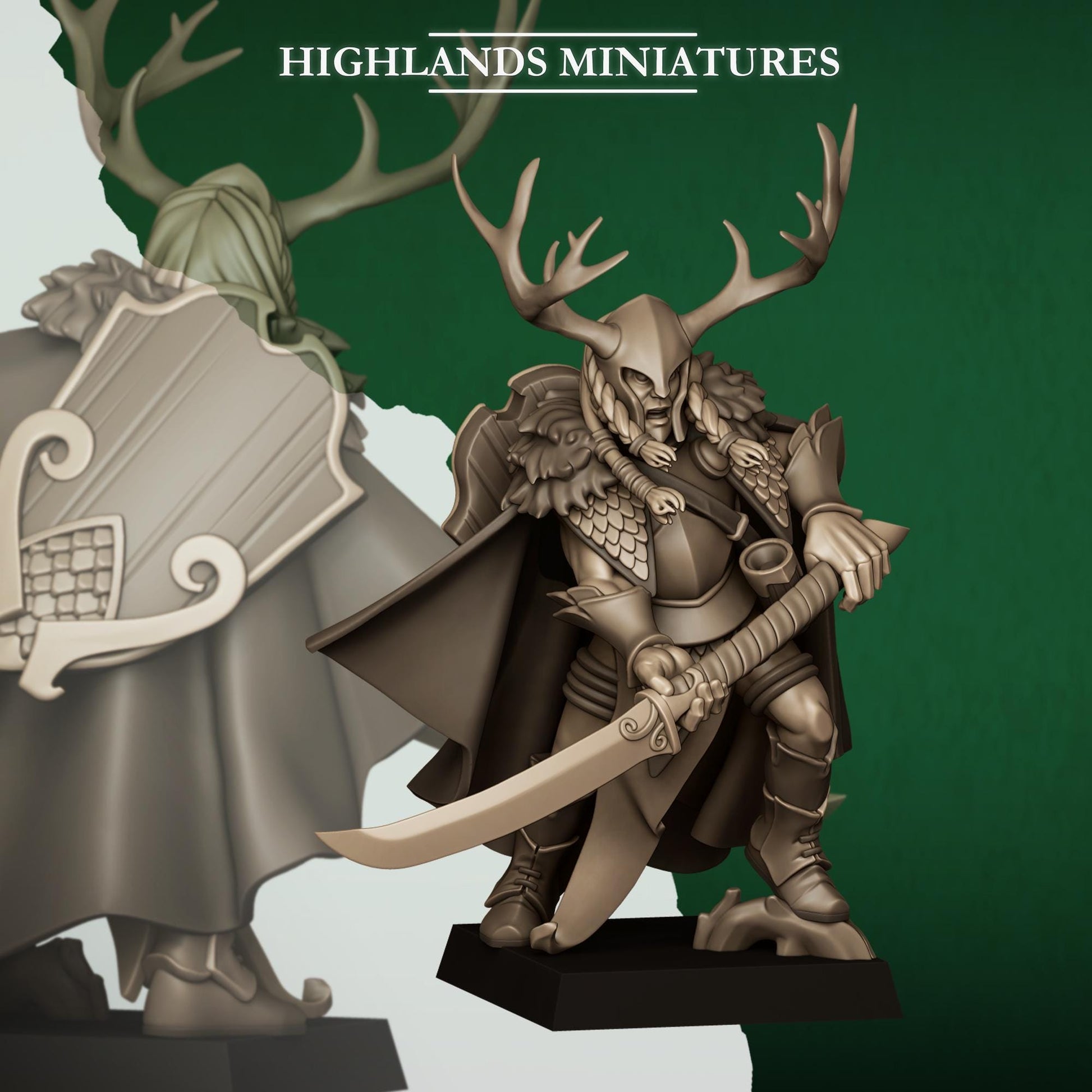 Highland Miniatures Feral Elf Highborn - Fantasy / D&D (Custom Order) - product image 1 of 2