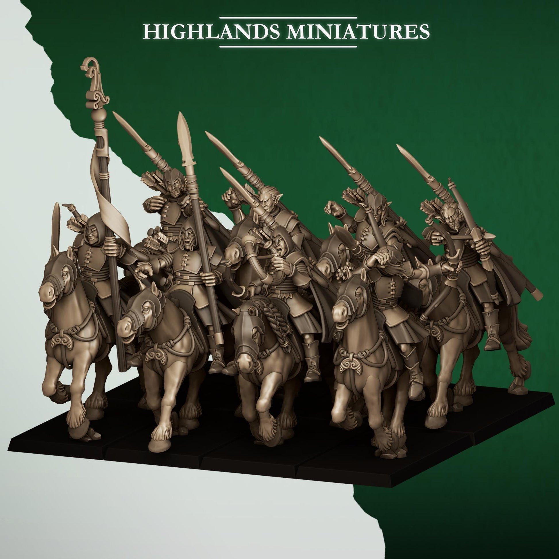 Highland Miniatures Mounted Feral Archers - Fantasy / D&D (Custom Order) - product image 2 of 4