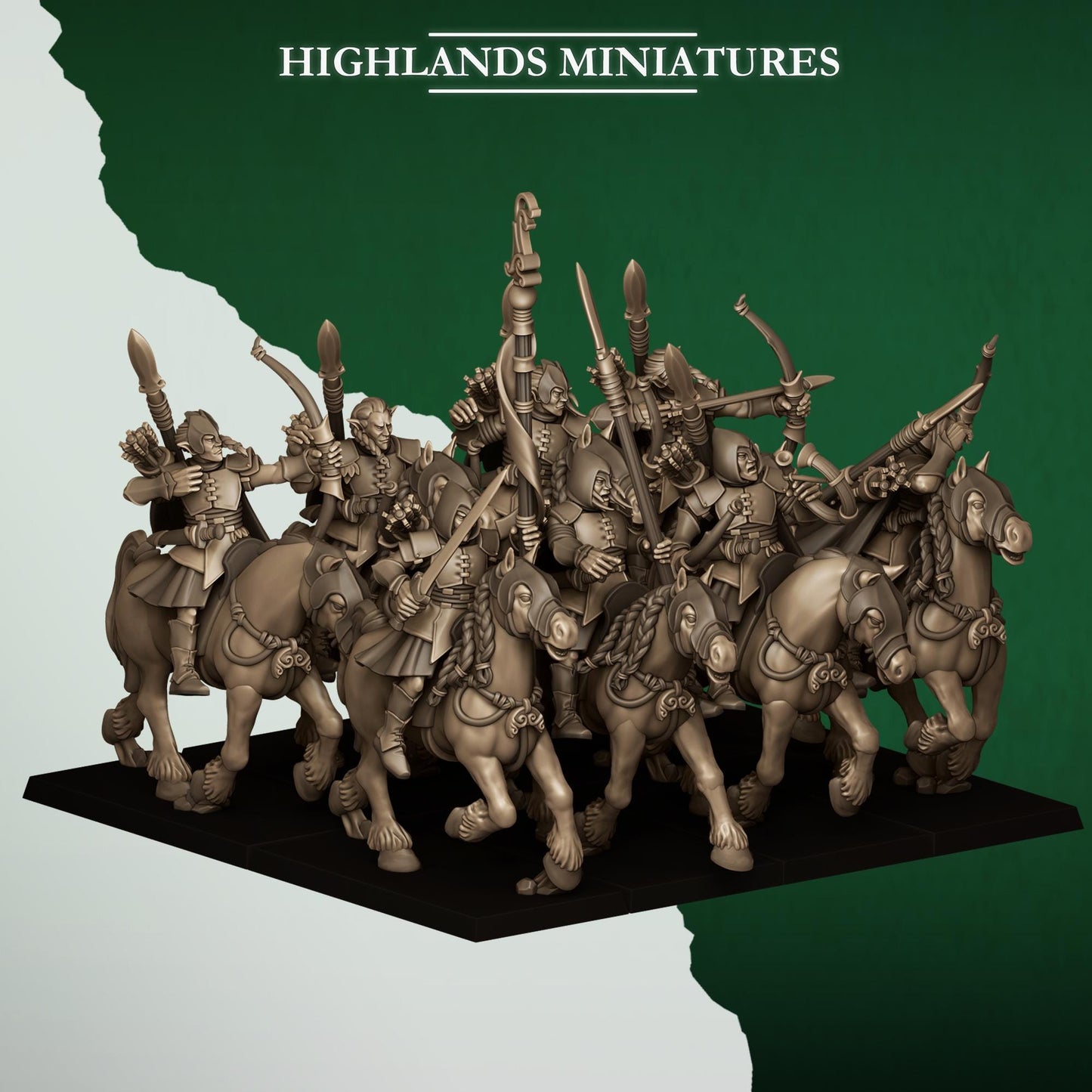 Highland Miniatures Mounted Feral Archers - Fantasy / D&D (Custom Order) - product image 3 of 4