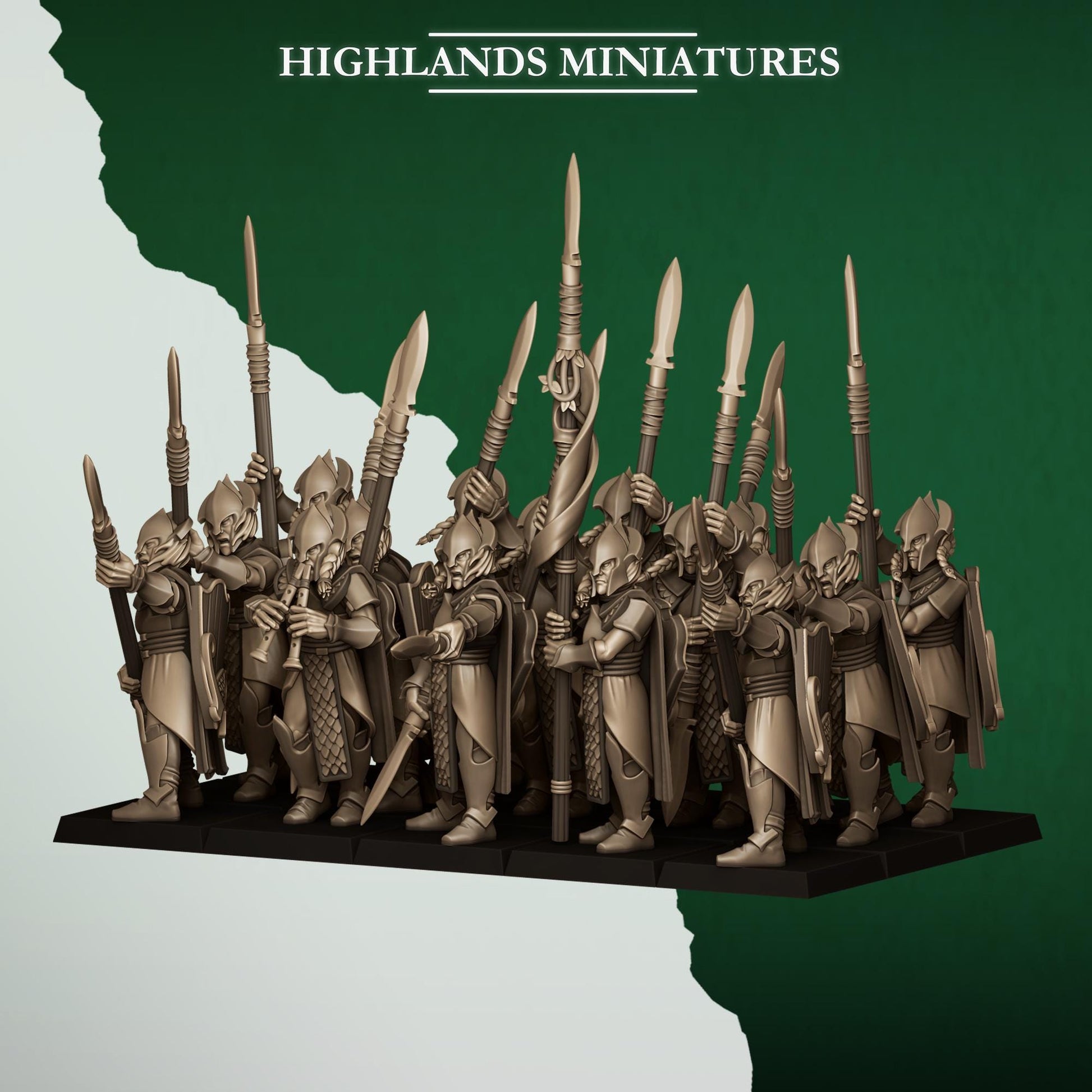 Highland Miniatures Feral Spearmen - Fantasy / D&D (Custom Order) - product image 2 of 3