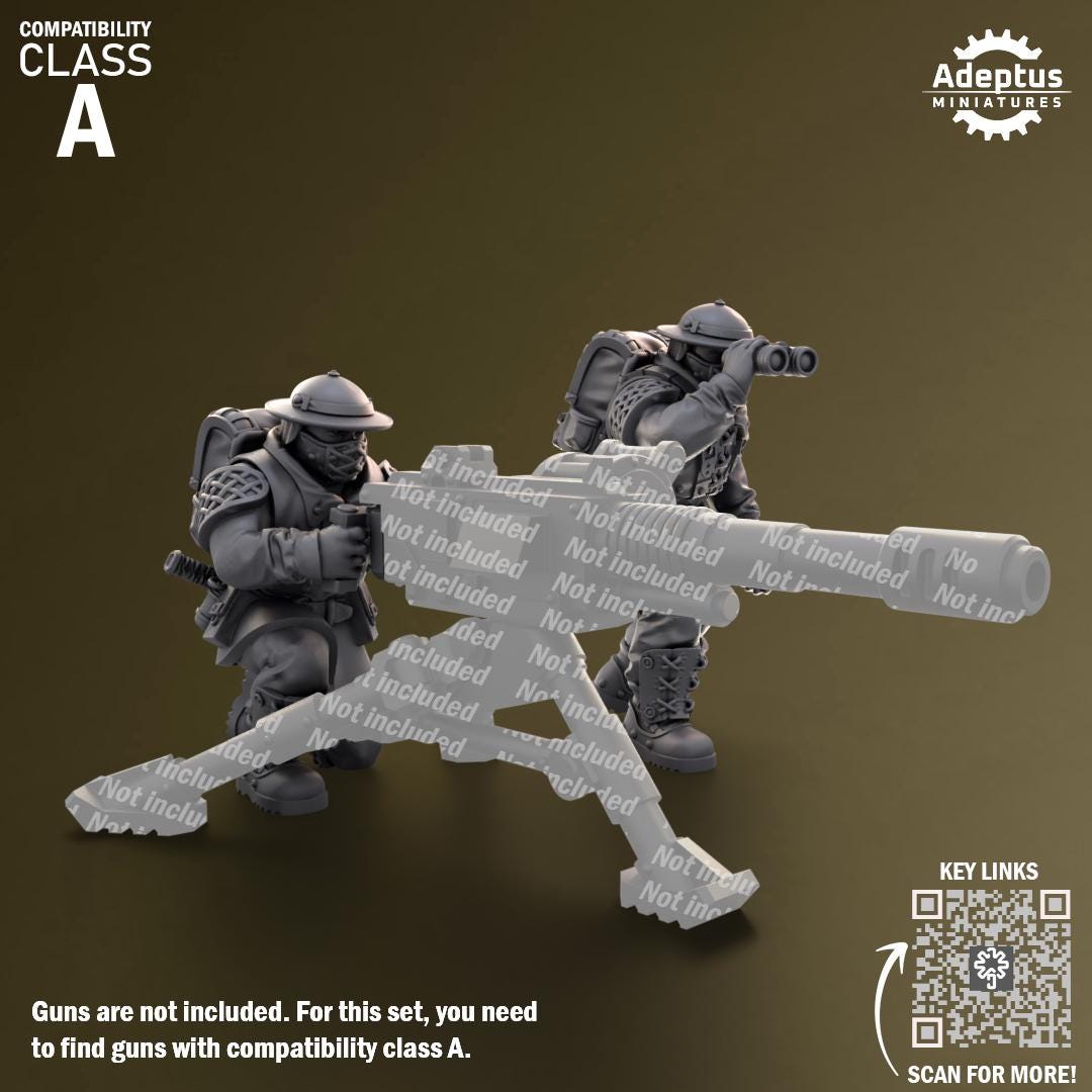 Adeptus Miniatures Sunclaw Heavy Weapons Teams x3 (Custom Order) - product image 2 of 8