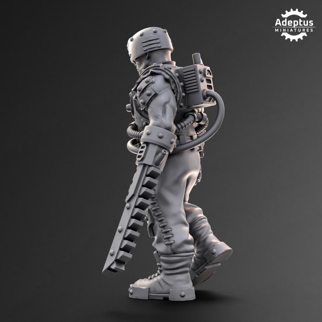 Adeptus Miniatures Cybernetic Soldier. Imperial Guard (Custom Order) - product image 2 of 3