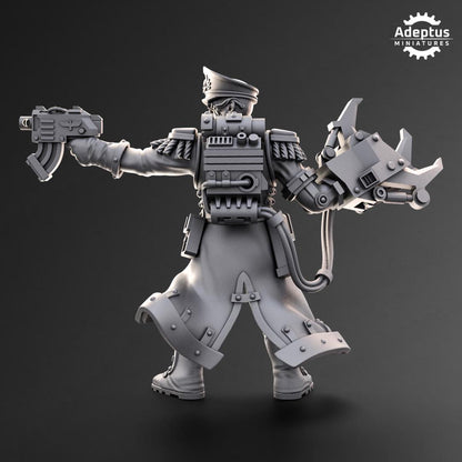 Adeptus Miniatures Commissar with Mechanical Arm. Imperial Guard (Custom Order) - product image 3 of 4