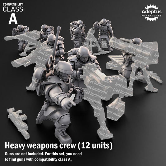 Adeptus Miniatures Ultima Troops Heavy Weapons Teams x3 (Custom Order) - product image 1 of 9