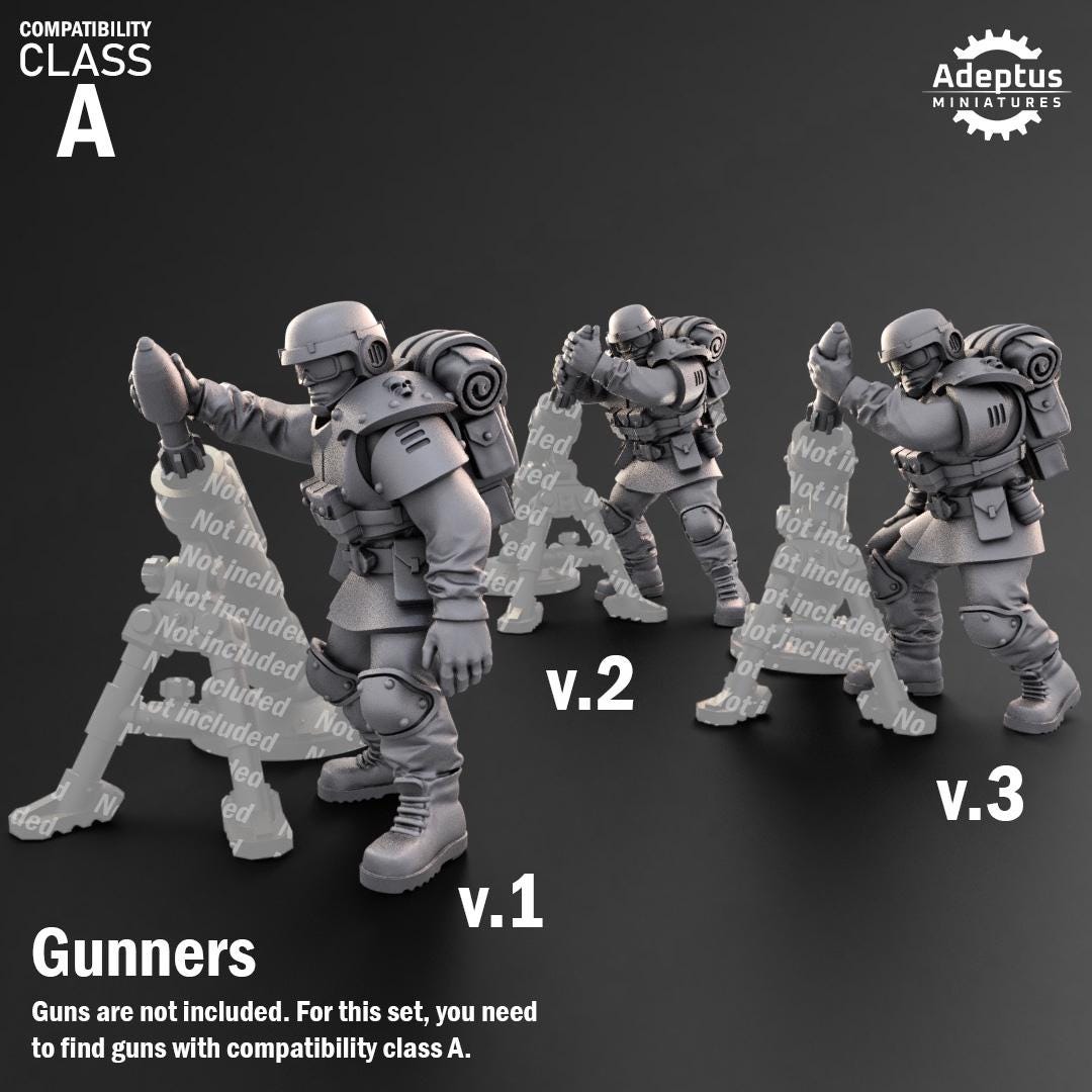 Adeptus Miniatures Ultima Troops Heavy Weapons Teams x3 (Custom Order) - product image 6 of 9