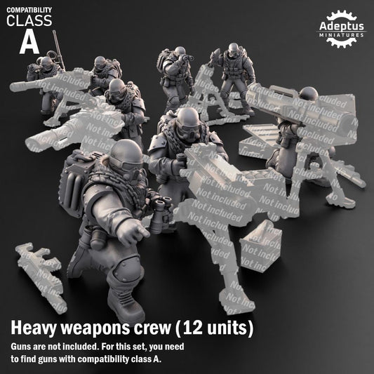 Adeptus Miniatures Spectre Regiment Heavy Weapons Teams x3 (Custom Order) - product image 1 of 9