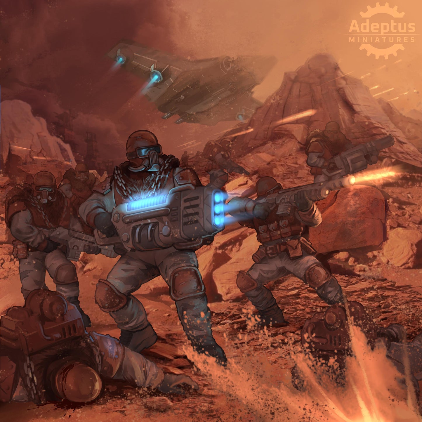 Adeptus Miniatures Spectre Regiment Heavy Weapons Teams x3 (Custom Order) - product image 9 of 9