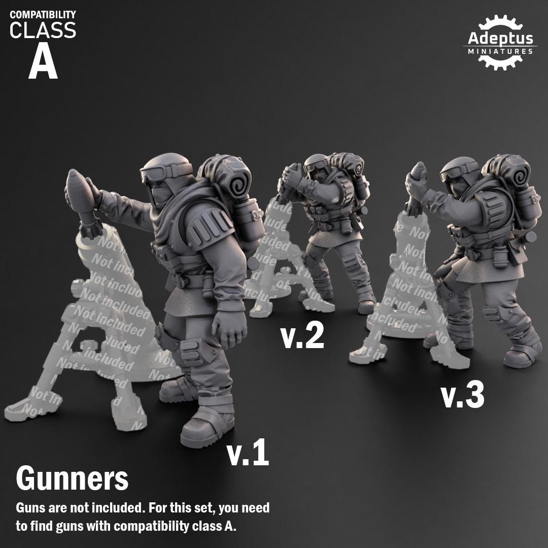 Adeptus Miniatures Khaleeth Regiment Heavy Weapons Teams x3 (Custom Order) - product image 6 of 9