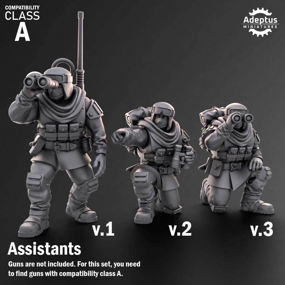 Adeptus Miniatures Khaleeth Regiment Heavy Weapons Teams x3 (Custom Order) - product image 7 of 9