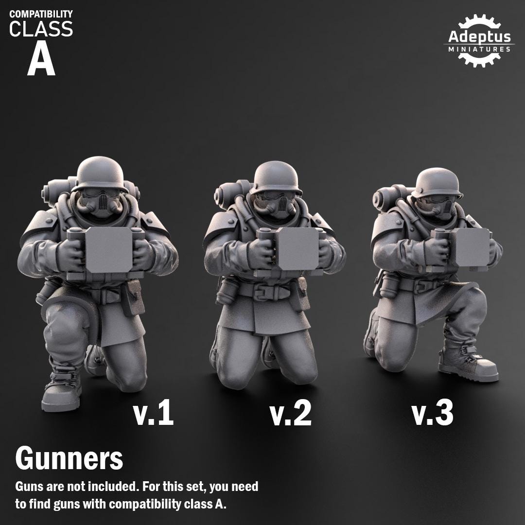Adeptus Miniatures Koelner Regiment Heavy Weapons Teams x3 (Custom Order) - product image 3 of 9