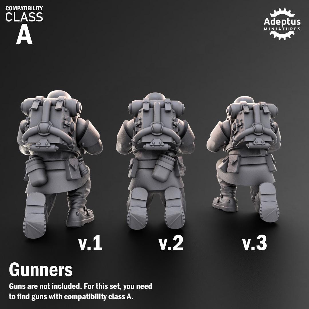 Adeptus Miniatures Koelner Regiment Heavy Weapons Teams x3 (Custom Order) - product image 4 of 9