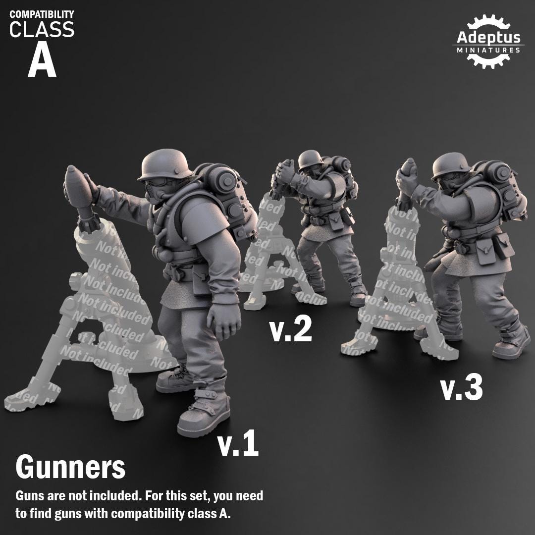 Adeptus Miniatures Koelner Regiment Heavy Weapons Teams x3 (Custom Order) - product image 6 of 9