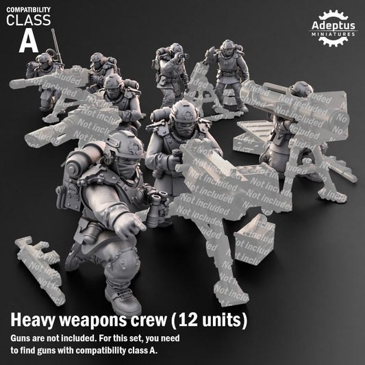 Adeptus Miniatures Dysorius Troops Heavy Weapons Teams x3 (Custom Order) - product image 1 of 8