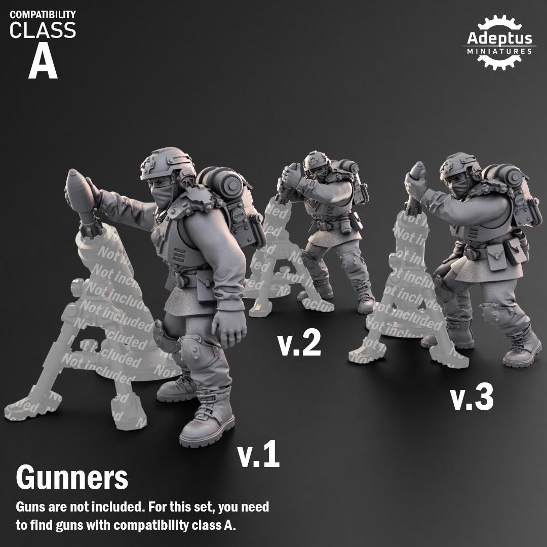 Adeptus Miniatures Dysorius Troops Heavy Weapons Teams x3 (Custom Order) - product image 6 of 8