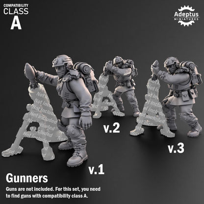 Adeptus Miniatures Dysorius Troops Heavy Weapons Teams x3 (Custom Order) - product image 6 of 8