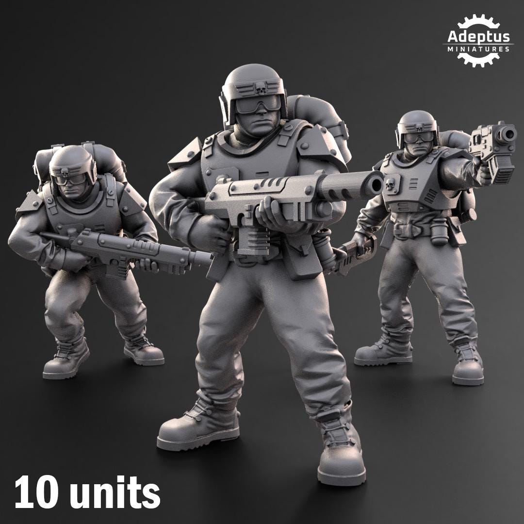 Adeptus Miniatures Warden Regiment Infantry Squad (Custom Order) - product image 1 of 5