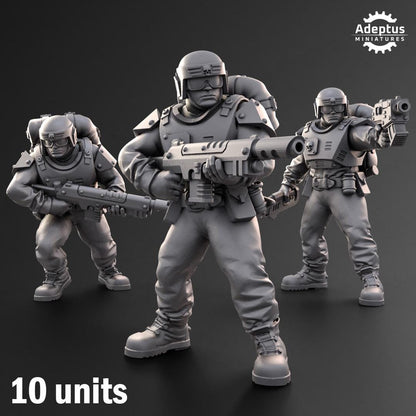 Adeptus Miniatures Warden Regiment Infantry Squad (Custom Order) - product image 1 of 5