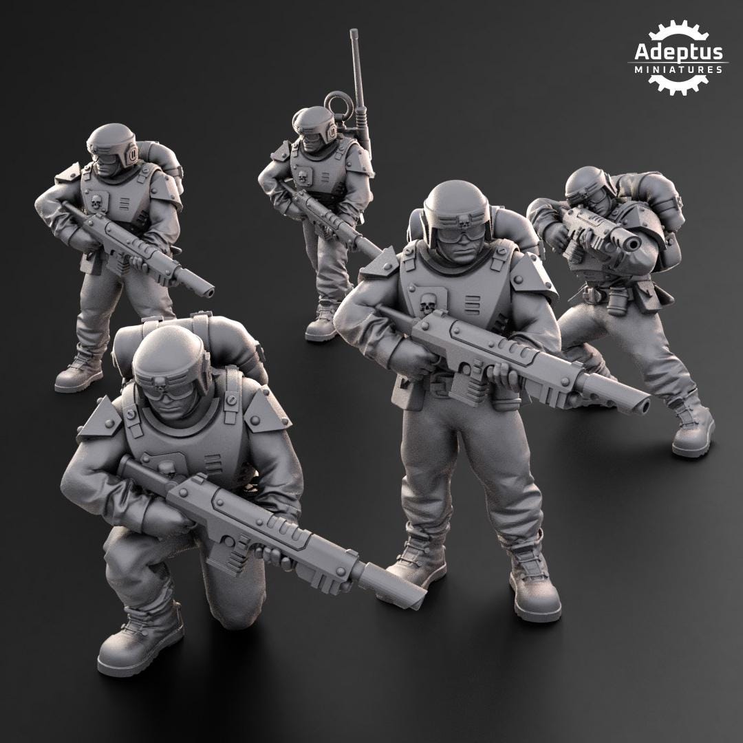 Adeptus Miniatures Warden Regiment Infantry Squad (Custom Order) - product image 2 of 5