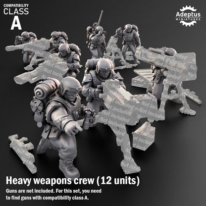 Adeptus Miniatures Warden Regiment Heavy Weapons Teams x3 (Custom Order) - product image 1 of 8