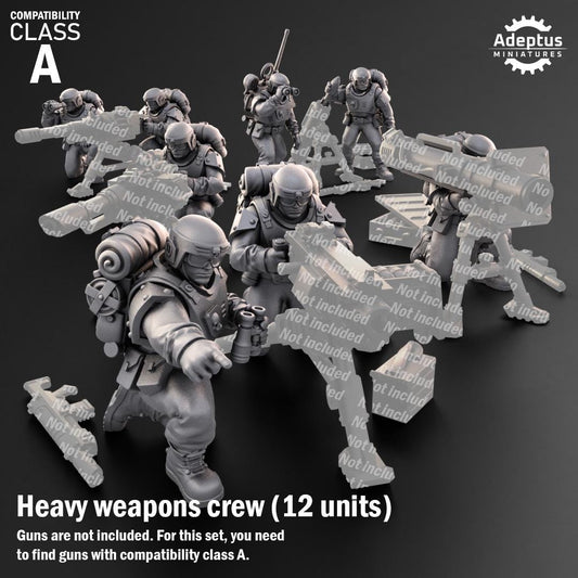 Adeptus Miniatures Warden Regiment Heavy Weapons Teams x3 (Custom Order) - product image 1 of 8