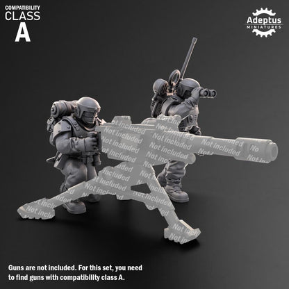 Adeptus Miniatures Warden Regiment Heavy Weapons Teams x3 (Custom Order) - product image 2 of 8