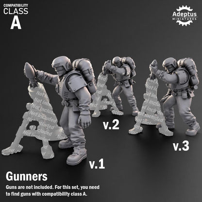 Adeptus Miniatures Warden Regiment Heavy Weapons Teams x3 (Custom Order) - product image 6 of 8