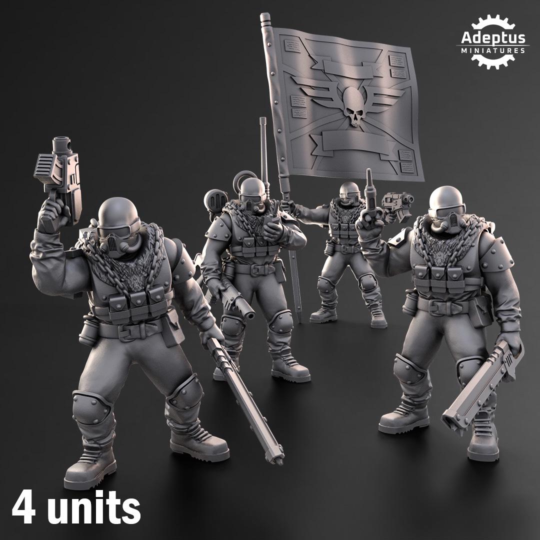 Adeptus Miniatures Spectre Regiment Command Squad (Custom Order) - product image 1 of 9