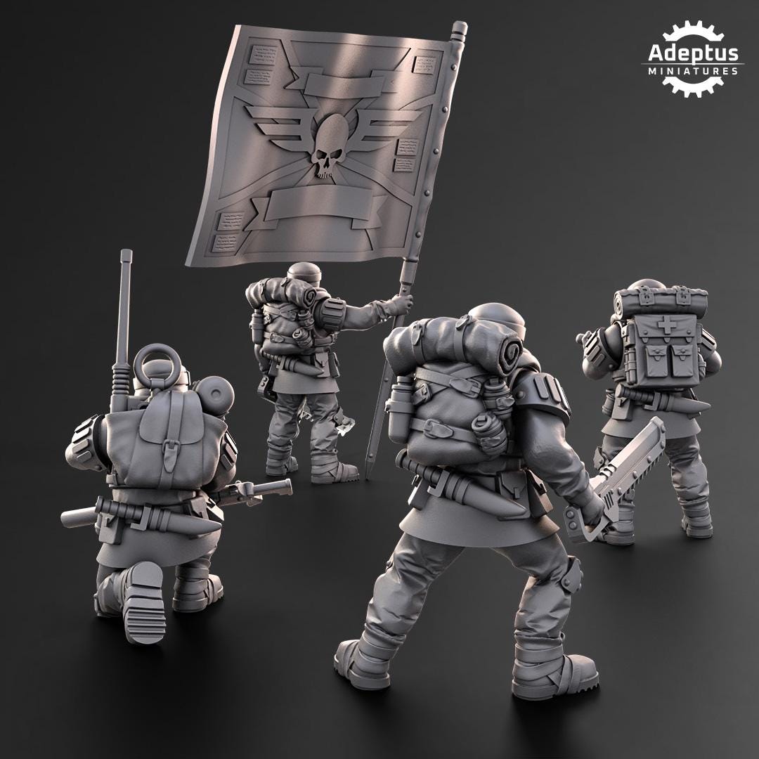 Adeptus Miniatures Khaleeth Regiment Command Squad (Custom Order) - product image 2 of 9