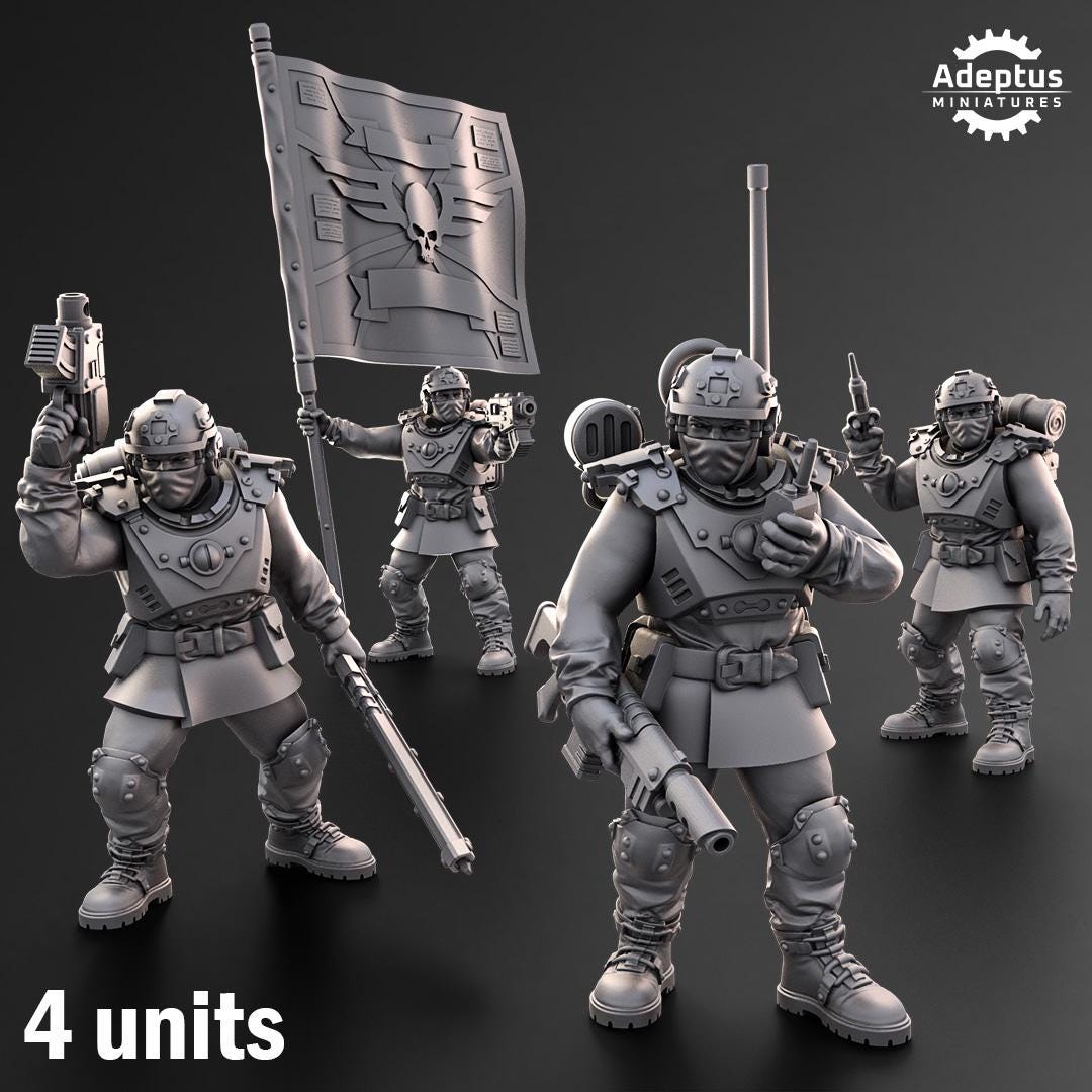 Adeptus Miniatures Dysorius Troops Command Squad (Custom Order) - product image 1 of 9