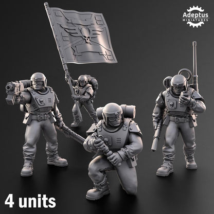 Adeptus Miniatures Warden Regiment Command Squad (Custom Order) - product image 1 of 9