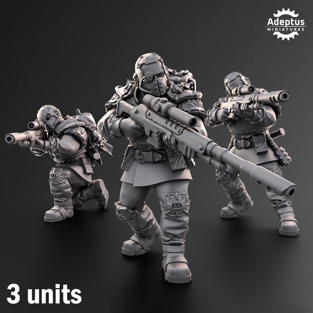 Adeptus Miniatures Dark Krocs. Snipers Renegades and Heretics (Custom Order) - product image 1 of 6