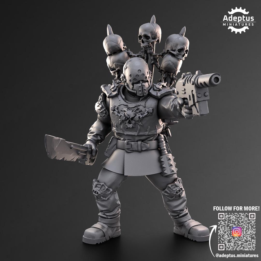 Adeptus Miniatures Dark Krocs. Command Squad Renegades and Heretics (Custom Order) - product image 6 of 8