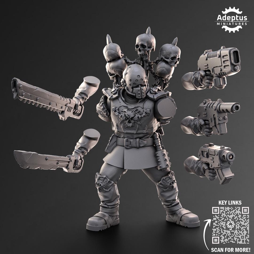 Adeptus Miniatures Dark Krocs. Command Squad Renegades and Heretics (Custom Order) - product image 7 of 8