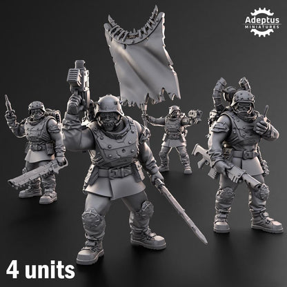 Adeptus Miniatures Sons of Iron. Command Squad Renegades and Heretics (Custom Order) - product image 1 of 8