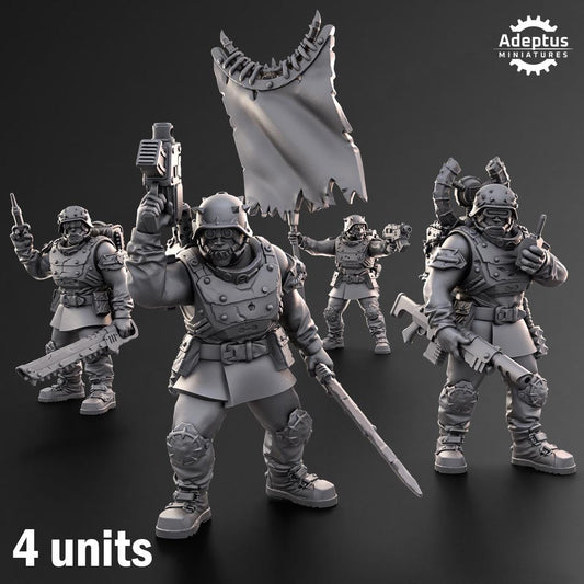 Adeptus Miniatures Sons of Iron. Command Squad Renegades and Heretics (Custom Order) - product image 1 of 8