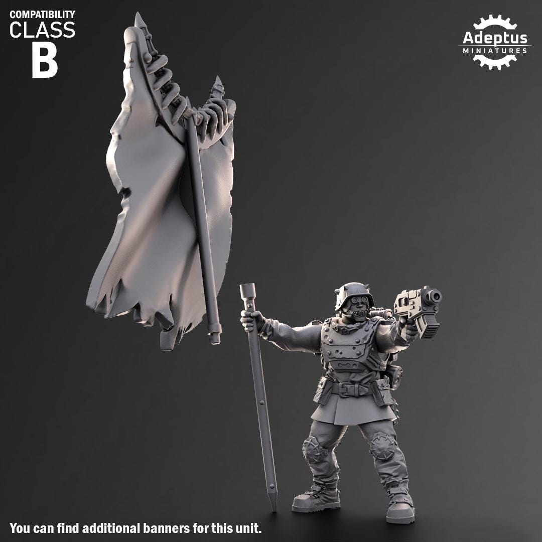 Adeptus Miniatures Sons of Iron. Command Squad Renegades and Heretics (Custom Order) - product image 3 of 8