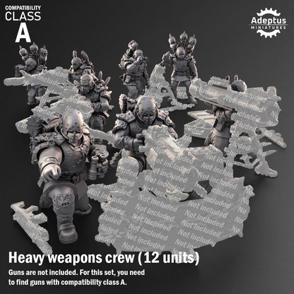 Adeptus Miniatures Dark Krocs. Renegades and Heretics Heavy Weapons Teams x3 (Custom Order) - product image 1 of 9