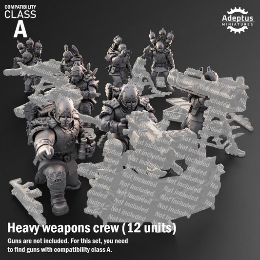 Adeptus Miniatures Dark Krocs. Renegades and Heretics Heavy Weapons Teams x3 (Custom Order) - product image 1 of 9