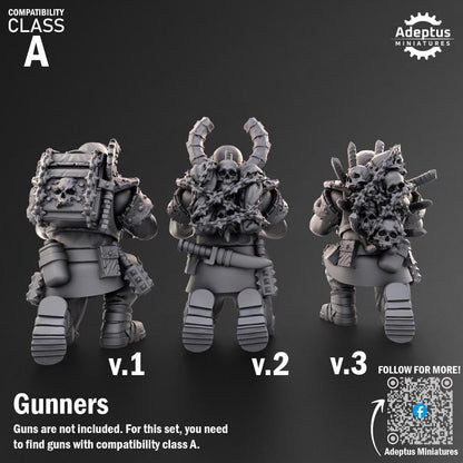 Adeptus Miniatures Dark Krocs. Renegades and Heretics Heavy Weapons Teams x3 (Custom Order) - product image 4 of 9