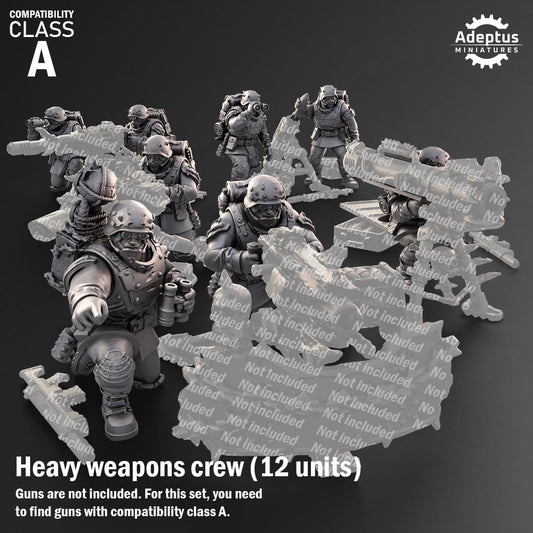 Adeptus Miniatures The Sons of Iron. Renegades and Heretics Heavy Weapons Teams x3 (Custom Order) - product image 1 of 9