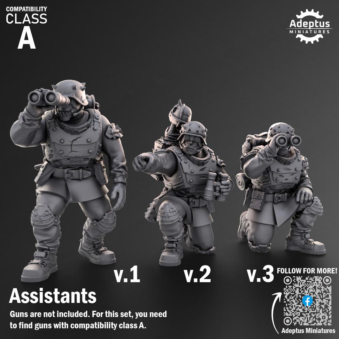 Adeptus Miniatures The Sons of Iron. Renegades and Heretics Heavy Weapons Teams x3 (Custom Order) - product image 7 of 9
