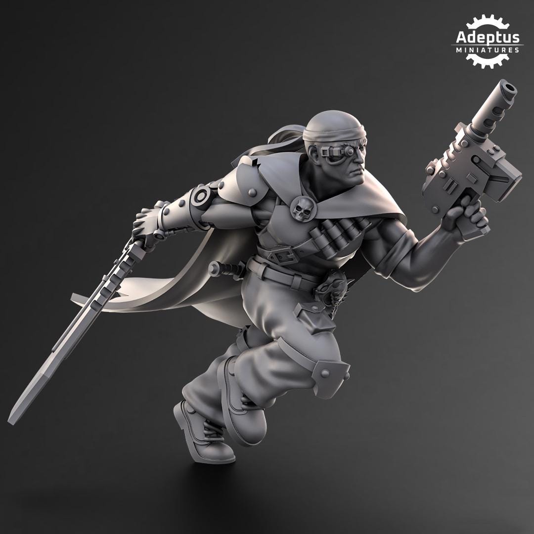 Adeptus Miniatures Commander Fang. Pose 2. Imperial Guard (Custom Order) - product image 1 of 3