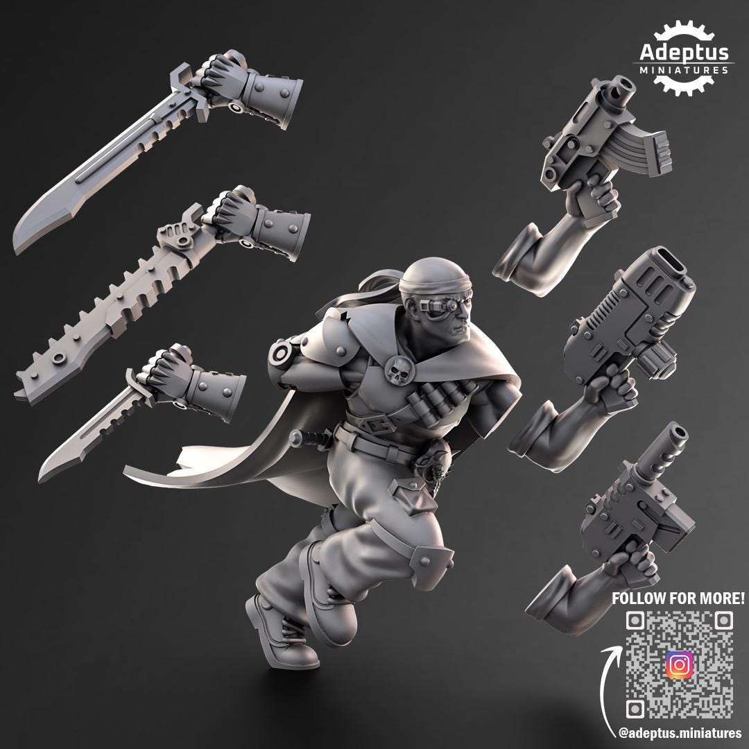 Adeptus Miniatures Commander Fang. Pose 2. Imperial Guard (Custom Order) - product image 3 of 3