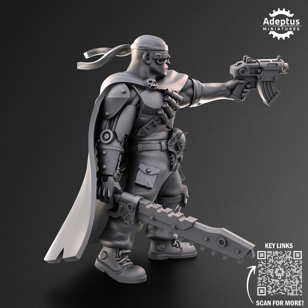 Adeptus Miniatures Commander Fang. Pose 1. Imperial Guard (Custom Order) - product image 2 of 4