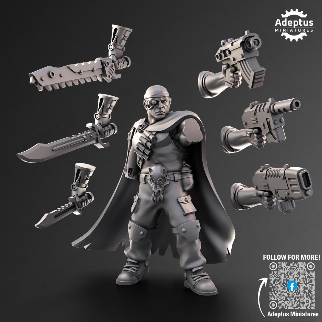 Adeptus Miniatures Commander Fang. Pose 1. Imperial Guard (Custom Order) - product image 4 of 4
