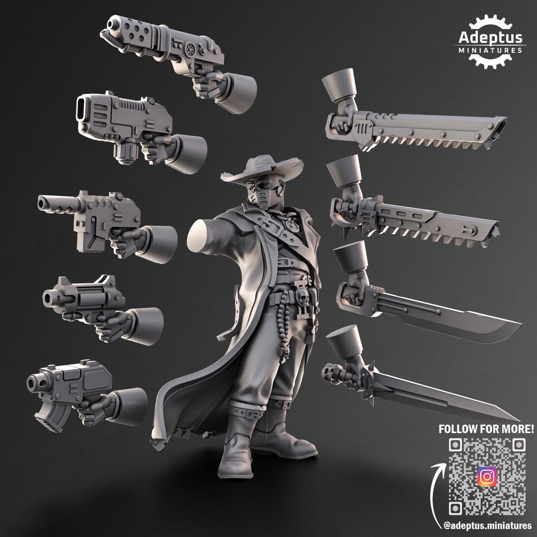 Adeptus Miniatures Inquisitor Ravena. Pose 1. Imperial Guard (Custom Order) - product image 3 of 4