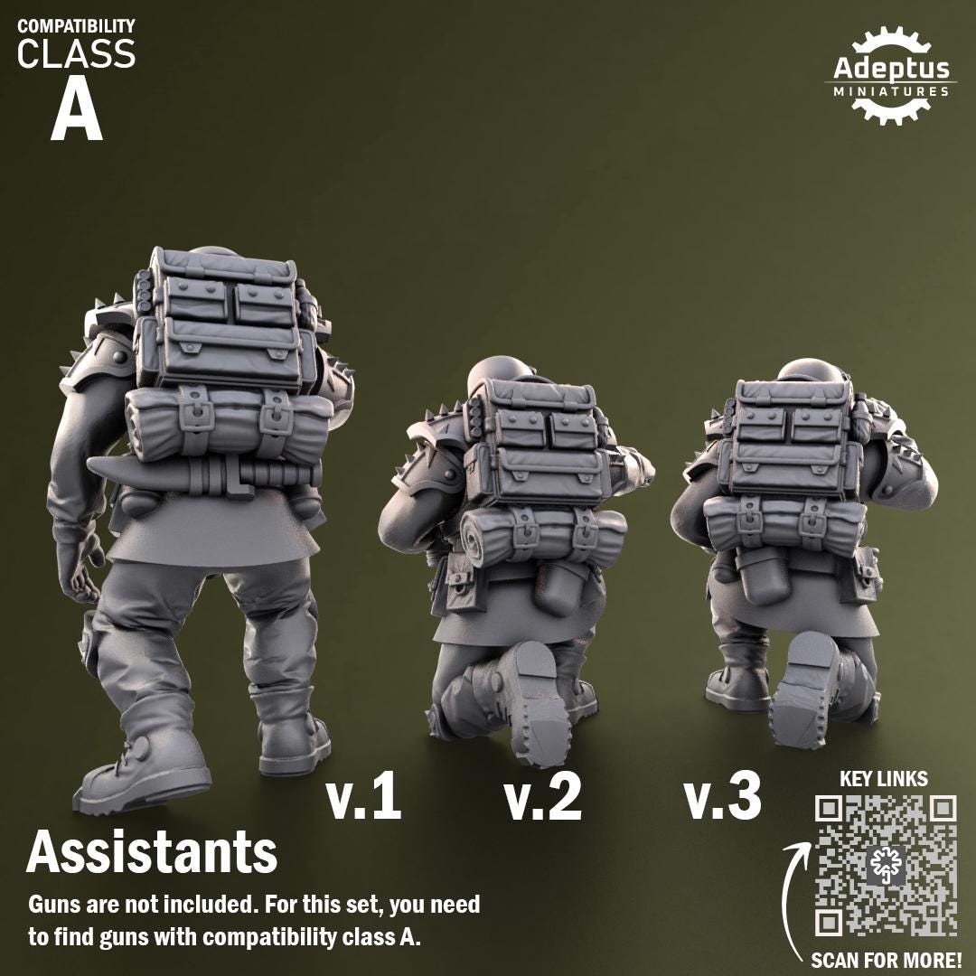 Adeptus Miniatures Grimstone Legion Heavy Weapons Teams x3 (Custom Order) - product image 8 of 8