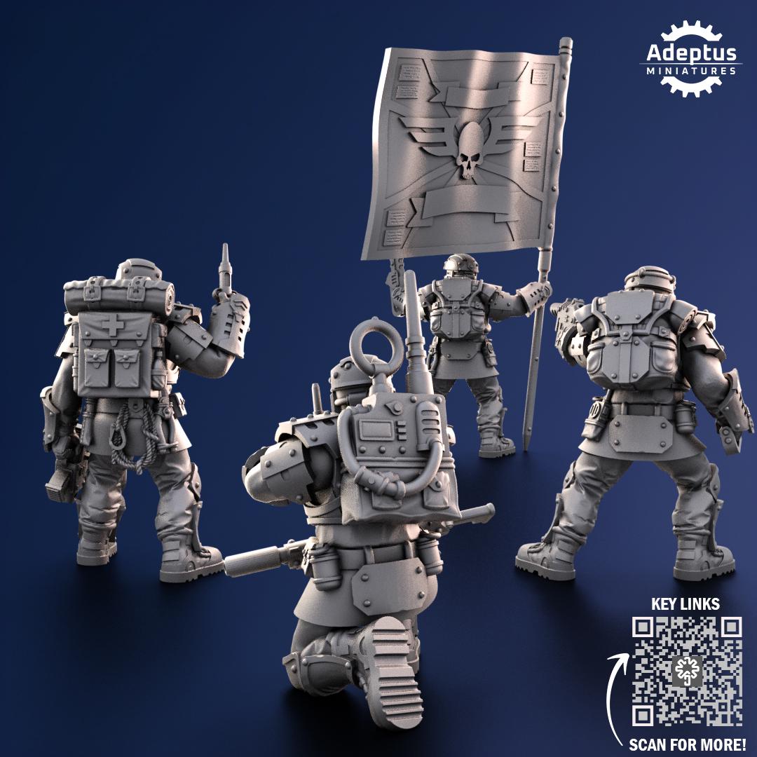 Adeptus Miniatures Steelstorm Regiment Command Squad (Custom Order) - product image 2 of 10