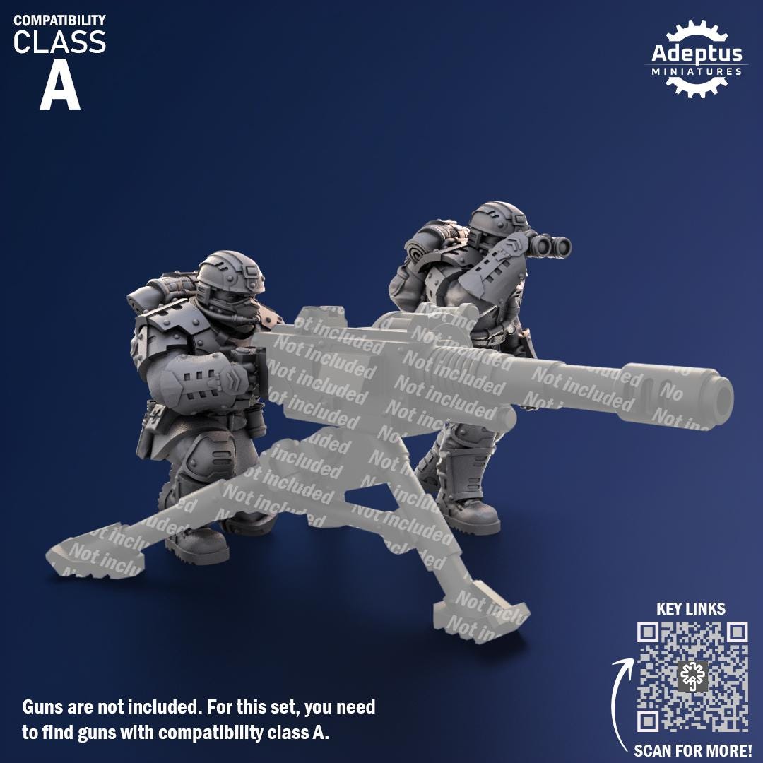 Adeptus Miniatures Steelstorm Regiment Heavy Weapons Teams x3 (Custom Order) - product image 2 of 8