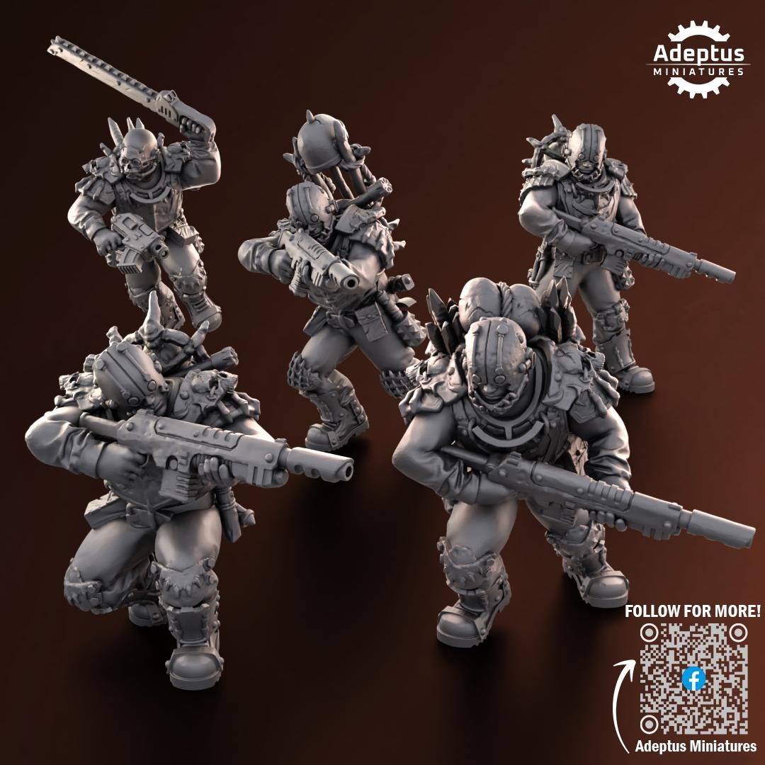 Adeptus Miniatures Shattered Legion. Renegades and Heretics Infantry Squad (Custom Order) - product image 4 of 10